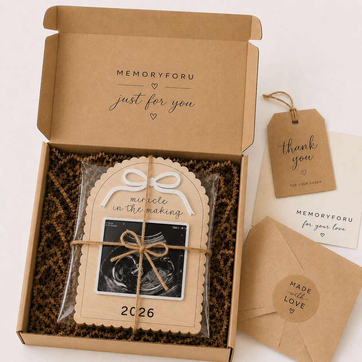 MemoryForU Treasured Pregnancy Announcement Custom Photo Frame