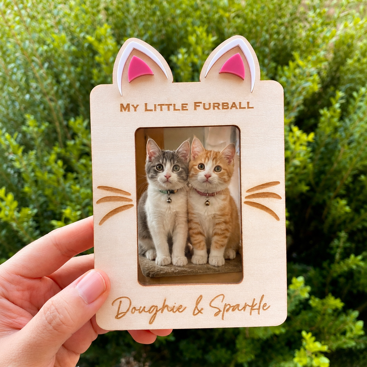 MemoryForU Treasured Cat Lover Custom Photo Frame for Car Sun Visor