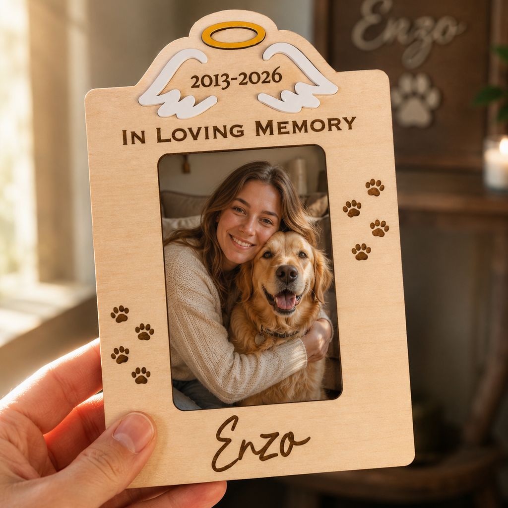 MemoryForU Beloved Pet Memorial Custom Photo Frame for Car Sun Visor
