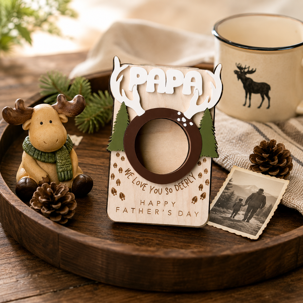MemoryForU Treasured Deer Custom Photo Frame for Car Sun Visor