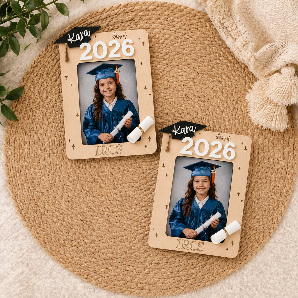 MemoryForU Graduation Personalized Wooden Photo Frame – Kindergarten & Grad Gift