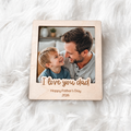 MemoryForU Personalized Grandpa Wooden Photo Frame,Custom MOM Photo Frame , Father's Day Gift