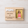MemoryForU Personalized Wooden Photo Frame – Father’s Day & Birthday Gift