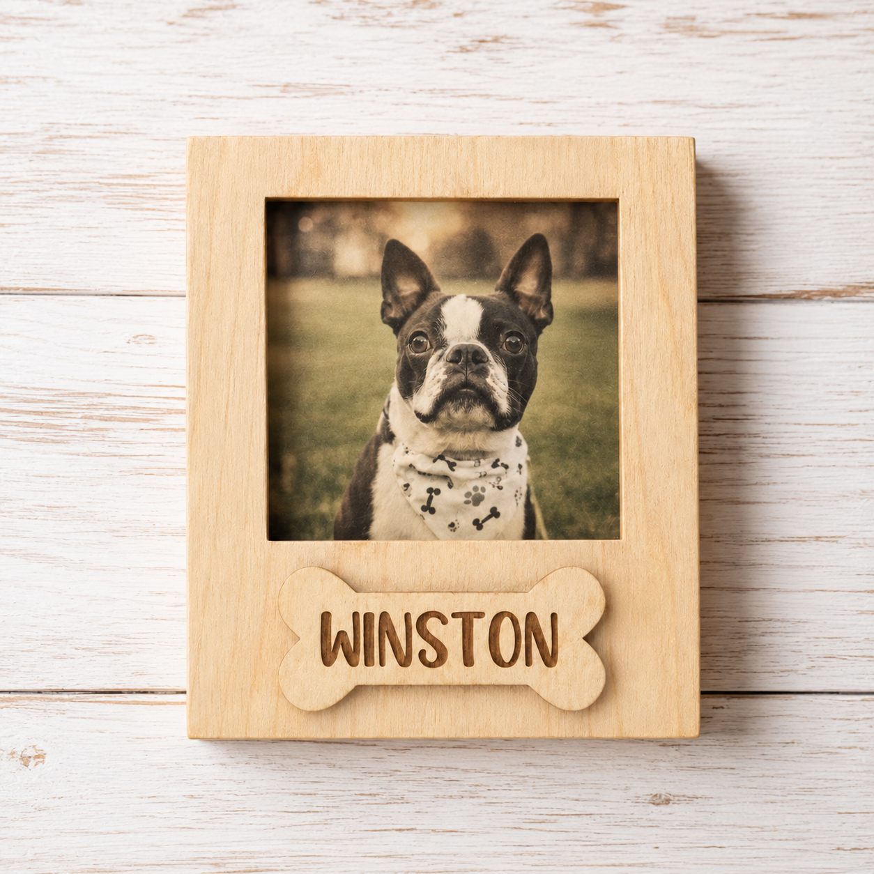 MemoryForU Lucky Bones Guardian Custom Photo Frame for Car Sun Visor