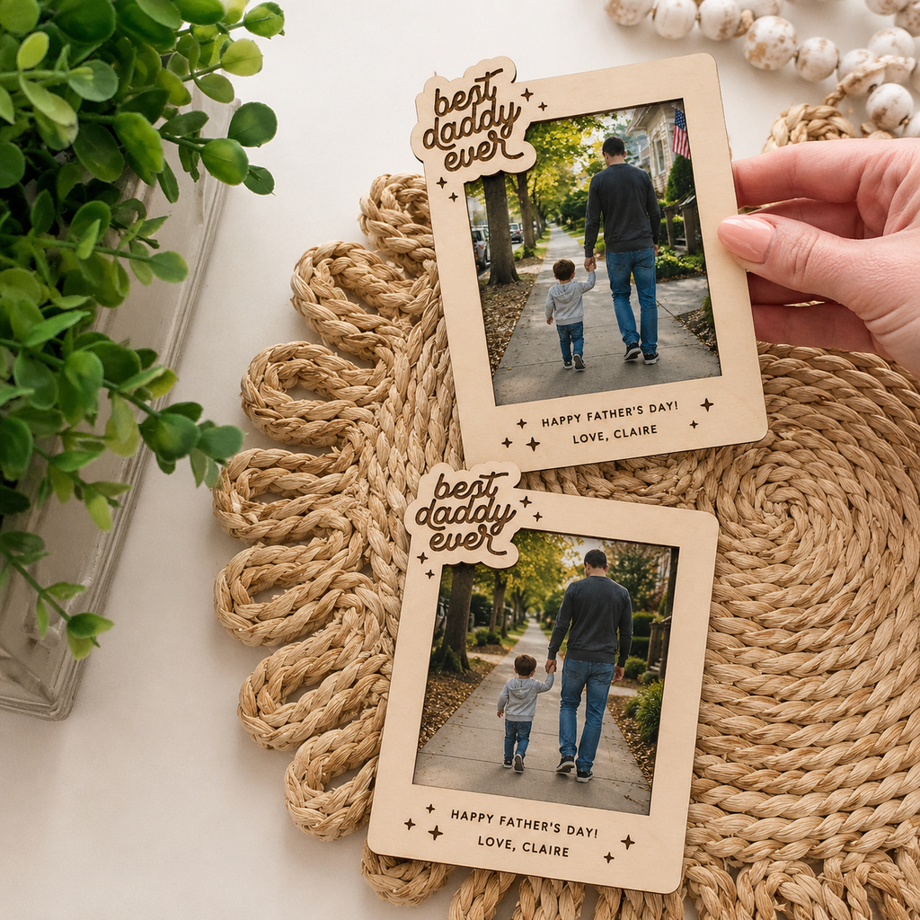 MemoryForU Personalized Wooden Photo Frame –  Birthday Lucky Star Gift