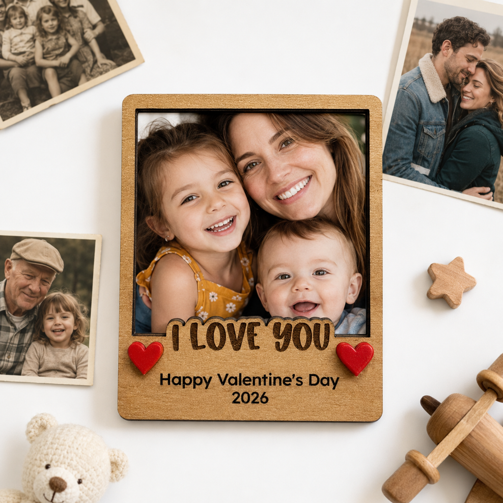 MemoryForU Treasured I Love You Custom Photo Frame for Car Sun Visor