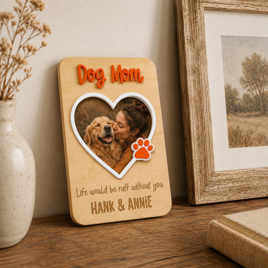 MemoryForU Guardian Pet Parent Custom Photo Frame for Car Sun Visor