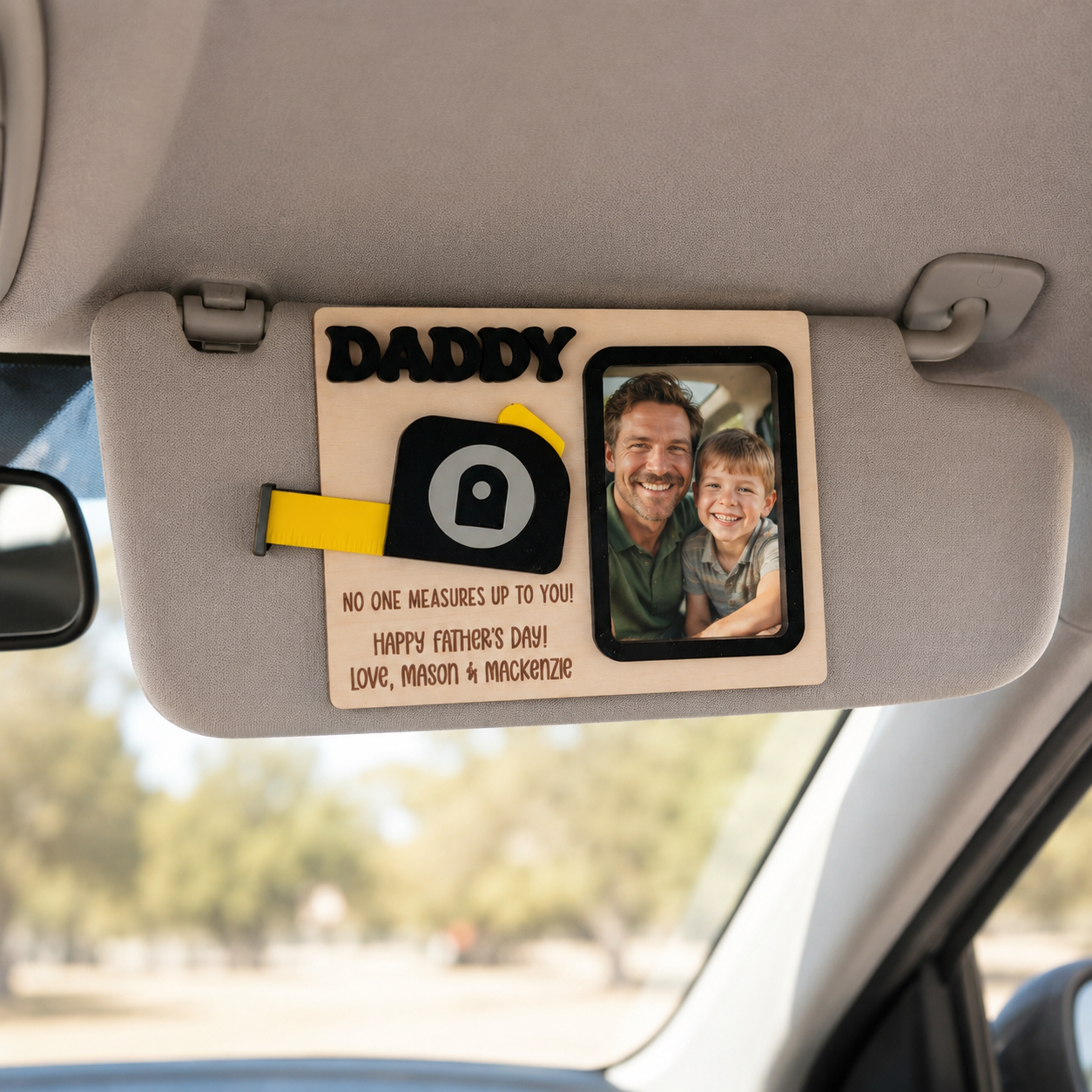 MemoryForU Father's Day  Photo Frame With Strap | Father's Day Gift | Gift for Dad | Gift for Grandpa | Photo Frame | Photo Ruler | Personalized Gift