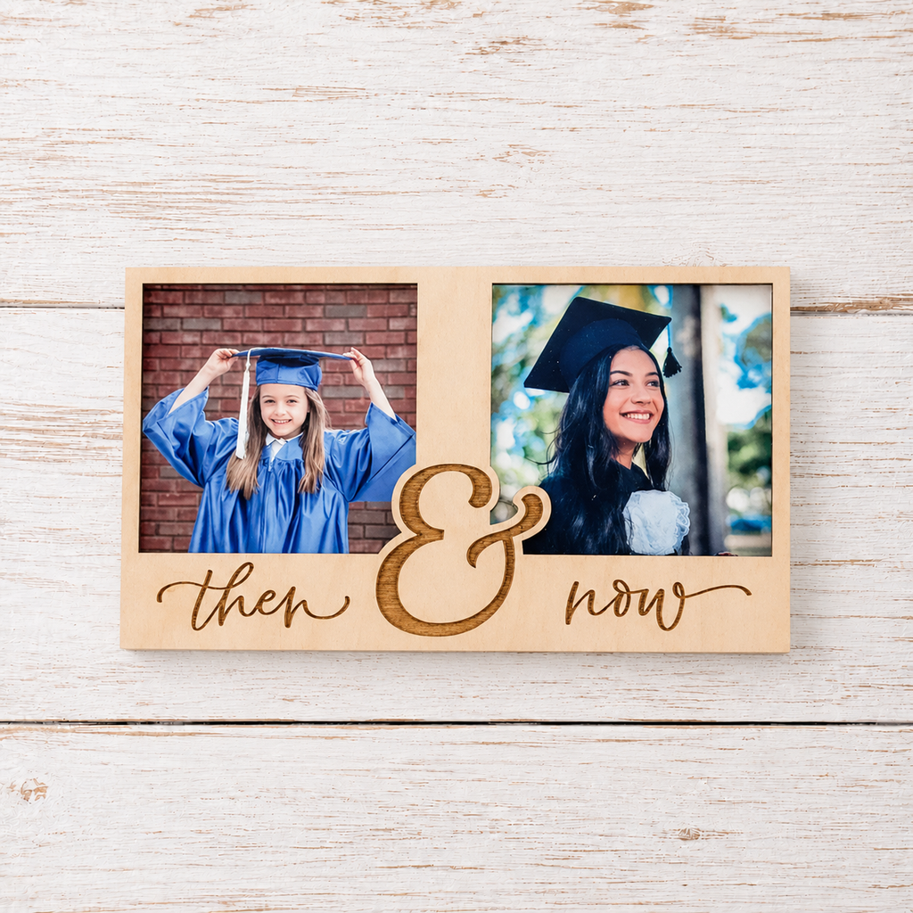 MemoryForU Graduation Then & Now Custom Photo Frame for Car Sun Visor