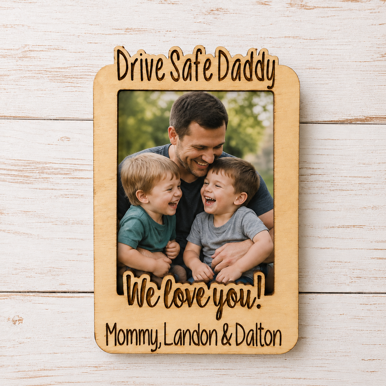 MemoryForU Loved Drive Safe Custom Photo Frame for Car Sun Visor