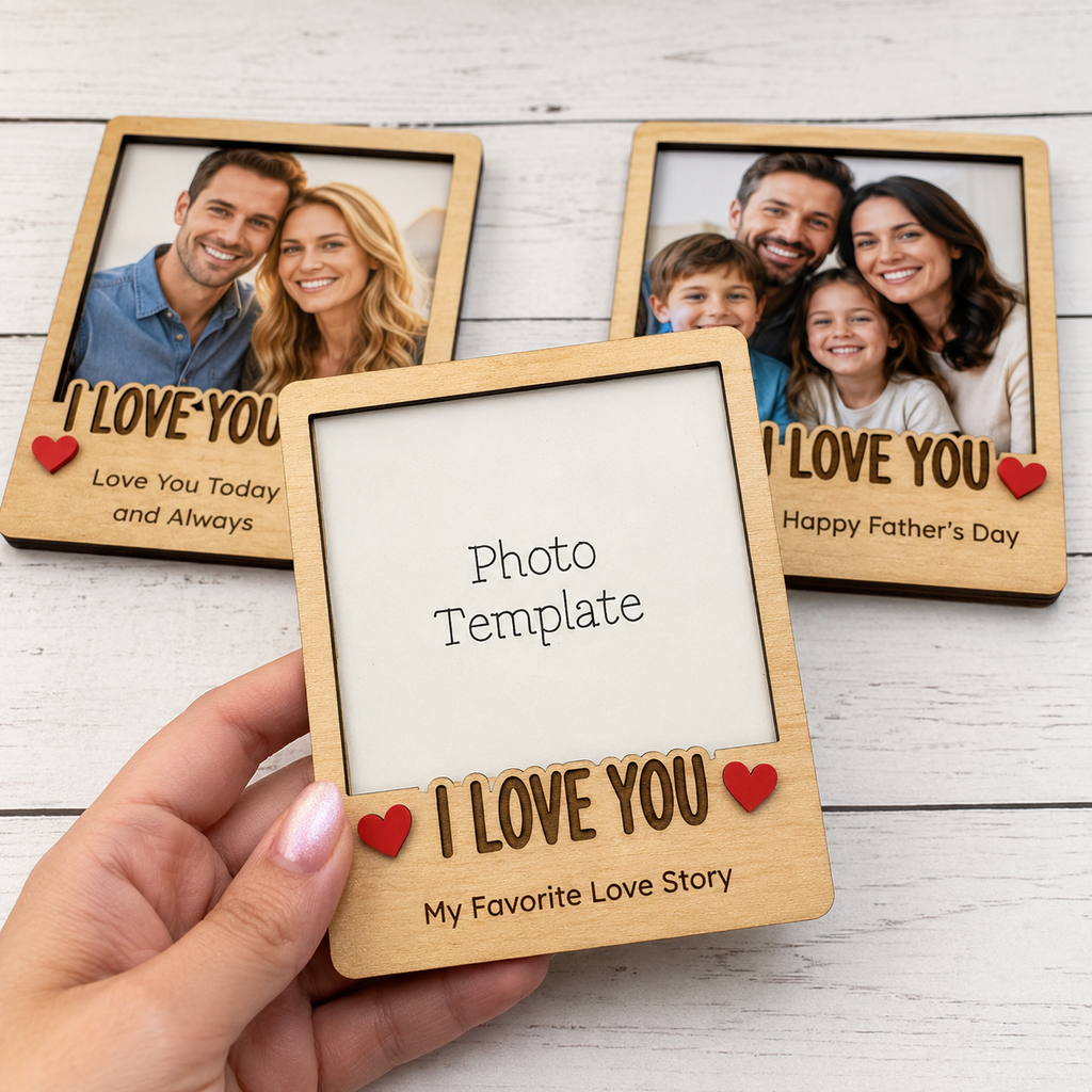MemoryForU Treasured I Love You Custom Photo Frame for Car Sun Visor