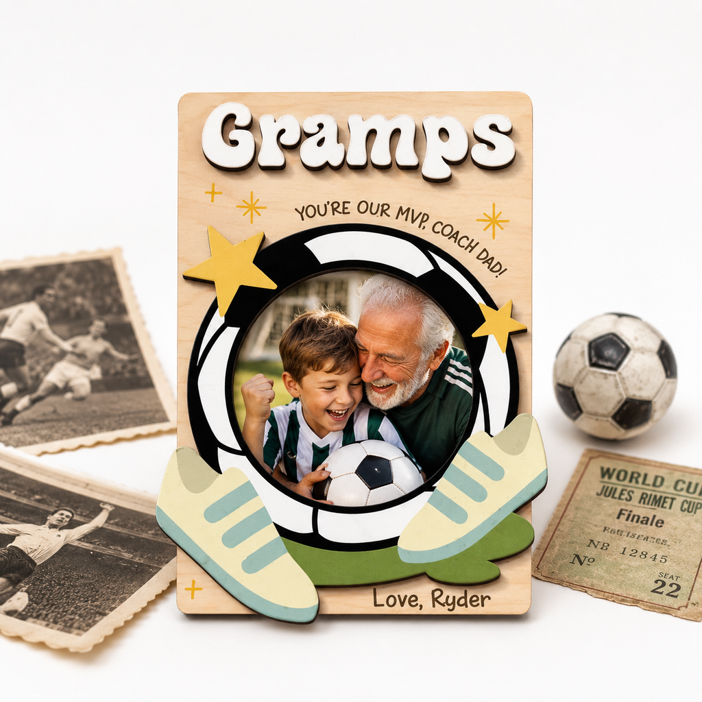 MemoryForU Treasured World Cup Soccer Custom Photo Frame for Car Sun Visor