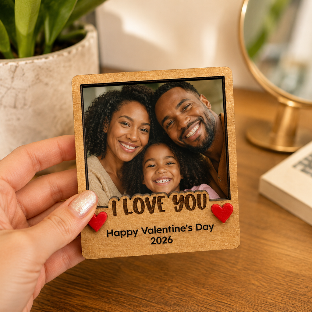 MemoryForU Treasured I Love You Custom Photo Frame for Car Sun Visor