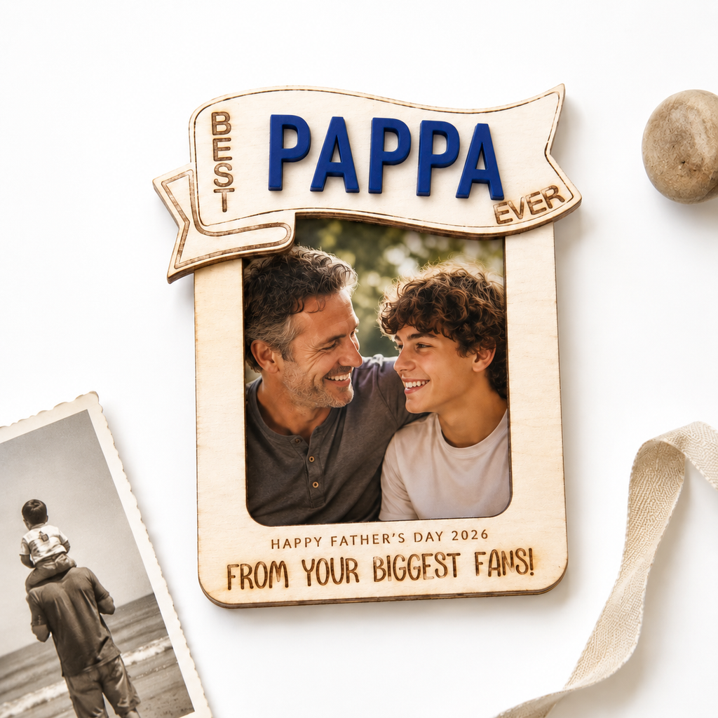 MemoryForU Drive Safe Best Dad Custom Photo Frame for Car Sun Visor