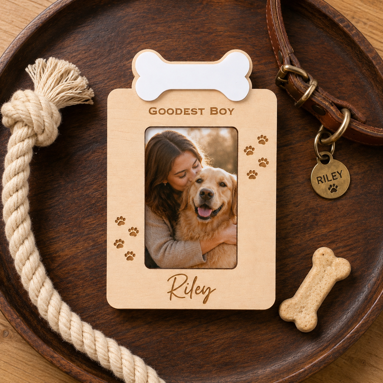 MemoryForU Lucky Dog Custom Photo Frame for Car Sun Visor