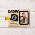 MemoryForU Father's Day  Photo Frame With Strap | Father's Day Gift | Gift for Dad | Gift for Grandpa | Photo Frame | Photo Ruler | Personalized Gift