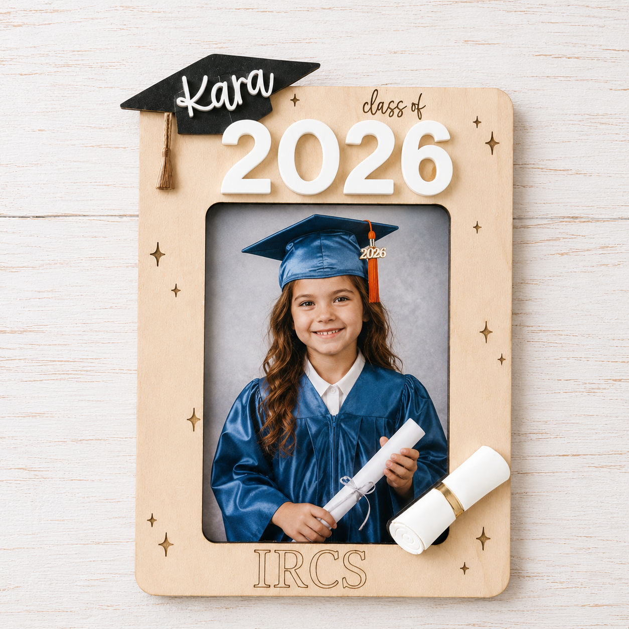 MemoryForU Graduation Personalized Wooden Photo Frame – Kindergarten & Grad Gift