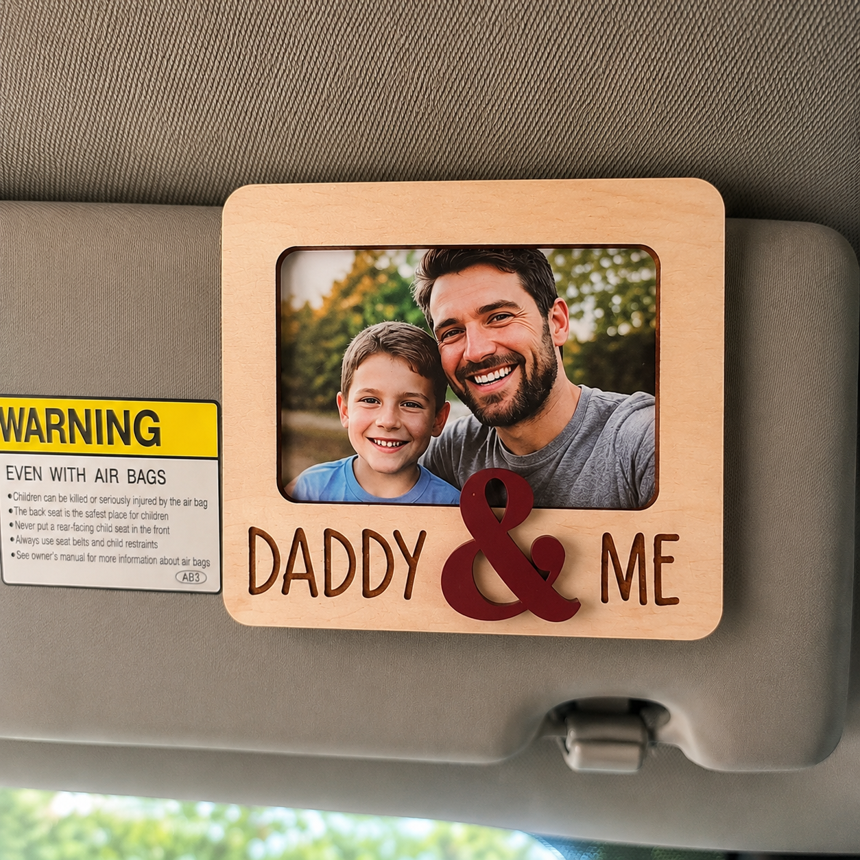 MemoryForU Always With Me Custom Photo Frame for Car Sun Visor