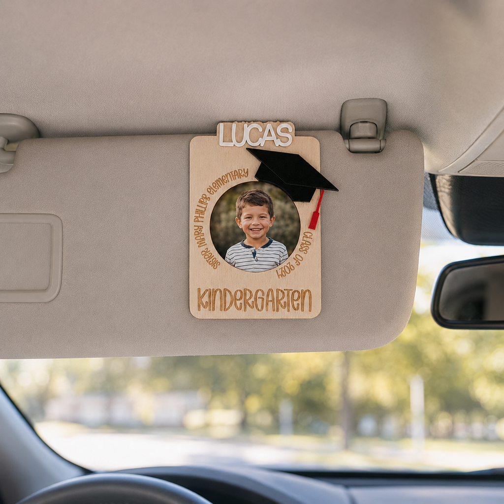 MemoryForU Proud Graduation Custom Photo Frame for Car Sun Visor
