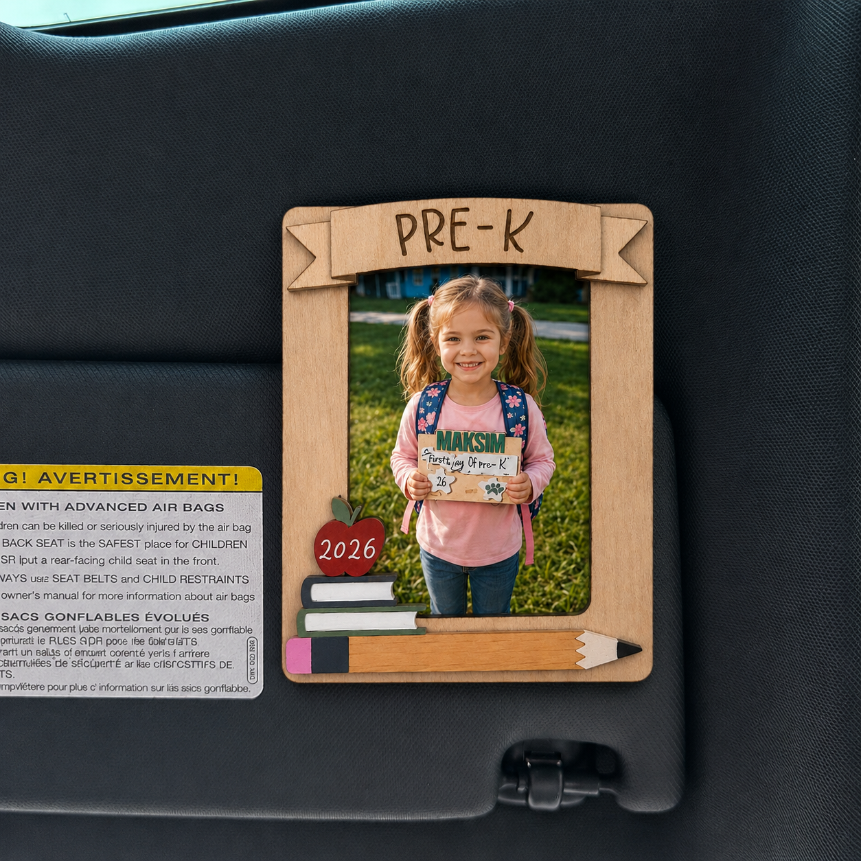 MemoryForU Keepsake Back to School Custom Wooden Photo Frame