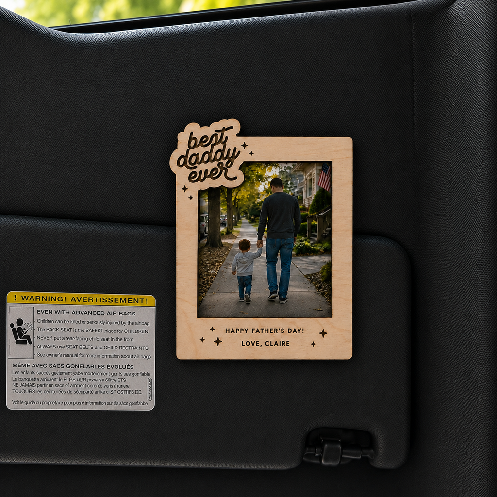 MemoryForU Personalized Wooden Photo Frame –  Birthday Lucky Star Gift