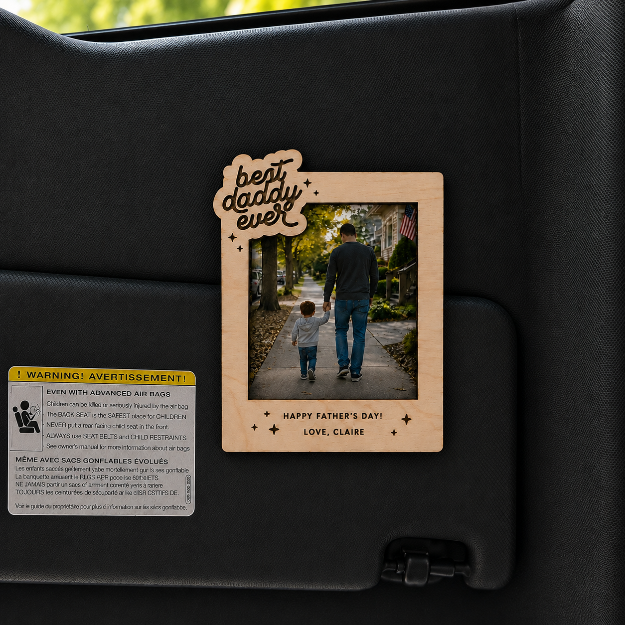 MemoryForU Personalized Wooden Photo Frame –  Birthday Lucky Star Gift