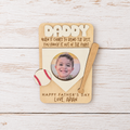MemoryForU Personalized Father's Day Photo Frame Father's Day  Wooden Photo Frame  Father's Day Visor Clip  Fathers Day Keepsake  Gift For Dad Baseball