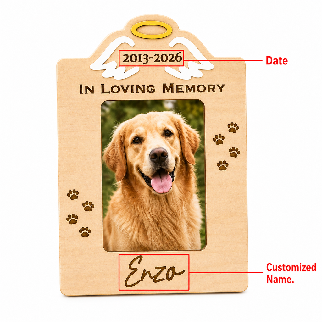MemoryForU Beloved Pet Memorial Custom Photo Frame for Car Sun Visor