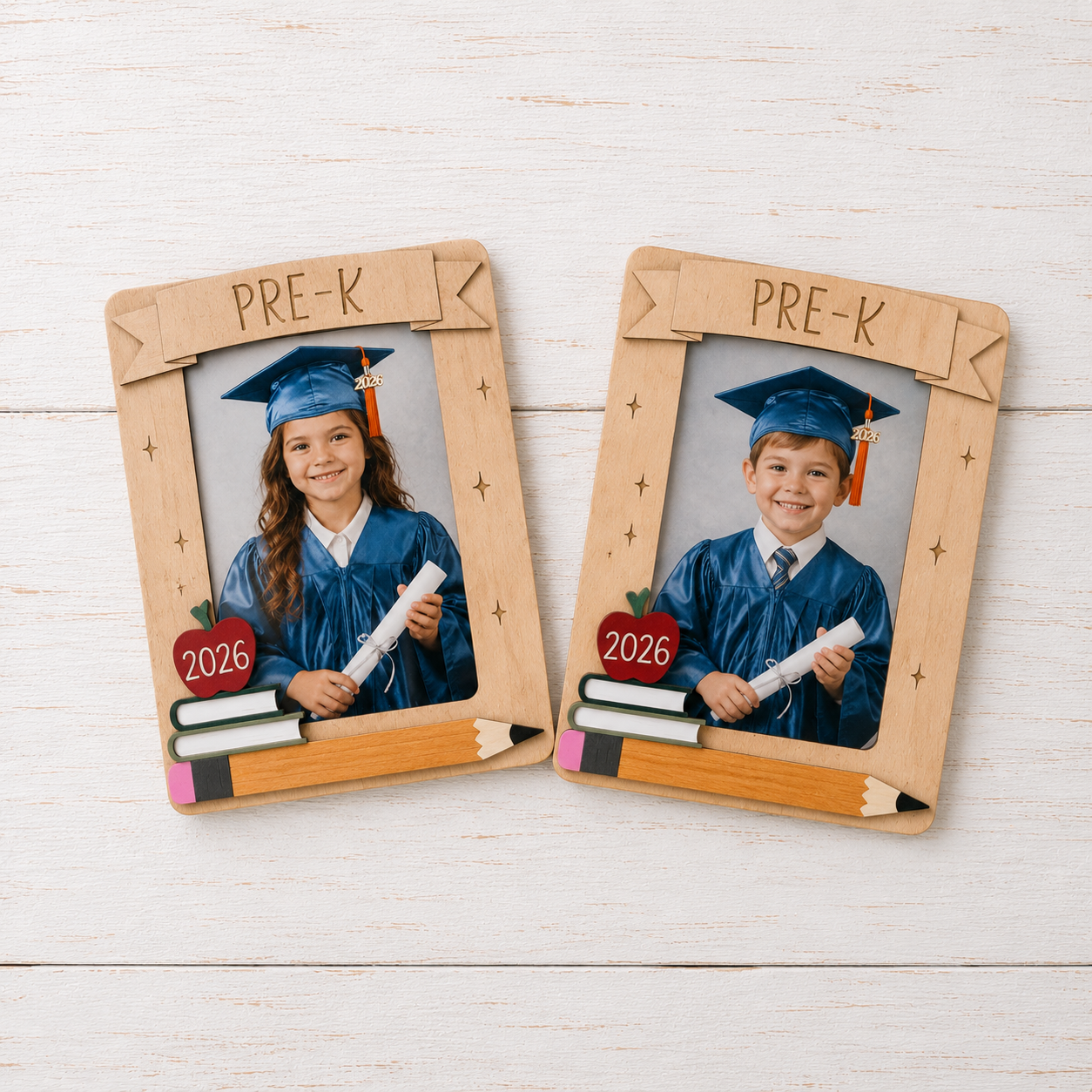 MemoryForU Keepsake Back to School Custom Wooden Photo Frame