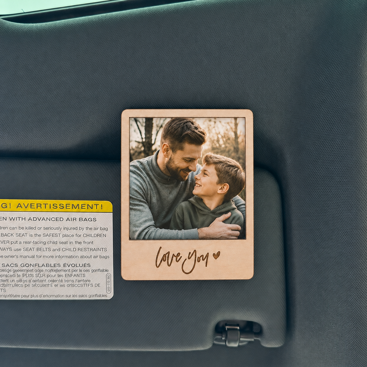 MemoryForU Drive Safe Love You Custom Photo Frame for Car Sun Visor